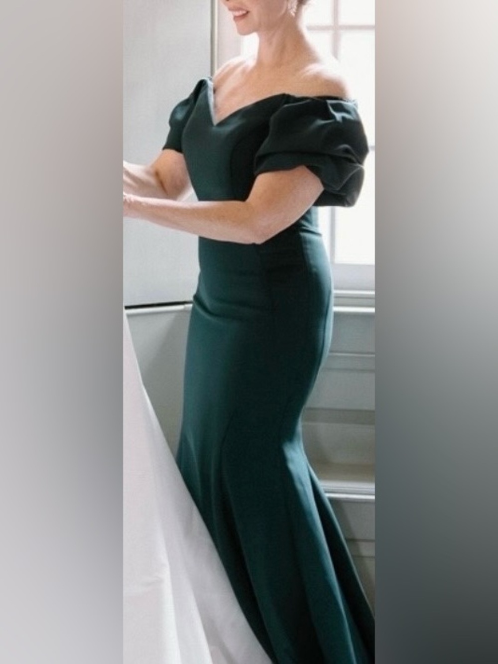 Elegant Dark Green Fitted Maxi Dress